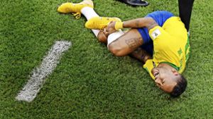 Zwar ist Neymar bei der WM  2018 der am häufigsten gefoulte Spieler, dennoch erntet der Brasilianer massive Kritik für seine Theatralik. Foto: AFP