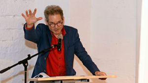 Günter Baumann bei der Langen Nacht der Museen im Böblinger Kunstverein im Jahr 2021 Foto: Eibner-Pressefoto/Wolfgang Frank