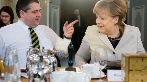 Bundeskanzlerin Angela Merkel (CDU) und ihr Vize Sigmar Gabriel (SPD) Foto: dpa