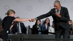 Obama ist bekannt für seinen Faustgruß. Foto: AP