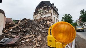 Das zerstörte Haus in Wuppertal. Foto: dpa