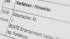 Das Urteil im Fall Schumacher gegen „Bunte“ war mit Spannung erwartet worden. Foto: dpa