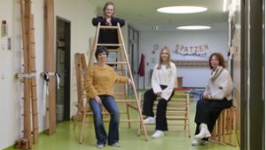 Frauenpower pur: Zum Leitungsteam des Sportnests in Münchingen gehören Ina Balsam-Weinmann (vorne links), Katja Diwersi, Bettina Weinmann und Nina Weber (oben links). Foto: Simon Granville