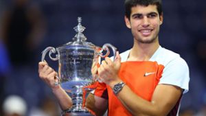 Carlos Alcaraz hat die US Open in New York gewonnen. Foto: AFP/ELSA