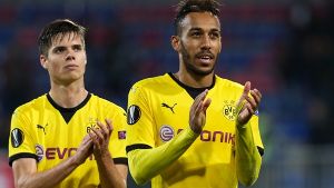 Pierre-Emerick Aubameyang  hat im Europa-League-Spiel bei Qäbälä für Borussia Dortmund gleich dreifach getroffen. Foto: dpa