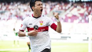 Wataru Endo und der VfB Stuttgart starten im Januar in die Rückrunde. Foto: dpa/Tom Weller