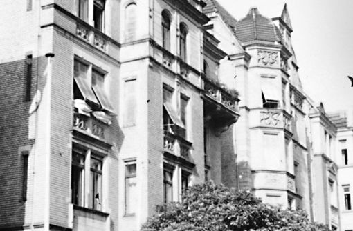 Das Elternhaus von Fritz Bauer in der Seestraße 59 (rechts  mit Türmchen) Foto: Stadtarchiv Stuttgart