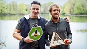 Brüder im Geiste: der Sänger Andreas Gabalier (links) und der Rennfahrer Sebastian Vettel setzen sich für  Umwelt- und Naturschutz  ein. Foto: dpa/Matthias Balk