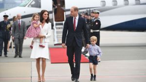 Sorgten für Entzücken: Herzogin Kate und Prinz William mit ihren Kindern Charlotte und George. Foto: AFP