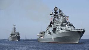 Ein russisches Kriegsschiff (Archivbild) Foto: IMAGO/ZUMA Wire/IMAGO/Alexander Kazakov/Kremlin Pool