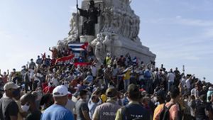 Bereits im Juli haben Demonstranten gegen die anhaltende Lebensmittelknappheit in Kuba protestiert. Jetzt sind wieder Aktionen geplant. Foto: dpa/Eliana Aponte