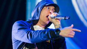 Die Aufnahme zeigt den US-Rapper Eminem bei der Arbeit – aber nicht bei seinem Konzert  in Hannover, wo keine Pressefotografen  zugelassen waren. Foto: dpa