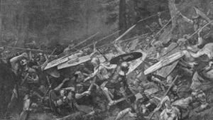 „Furor Teutonicus“: So stellten sich Künstler  im 19. Jahrhundert die Varusschlacht vor (Bild von  Paja Jovanović, 1889). Foto: Wikipedia commons/aja Jovanović