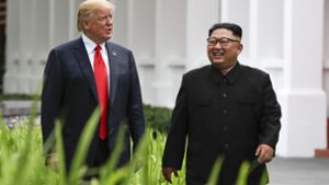 Trump und Kim hatten sich im Juni in Singapur erstmals getroffen. Foto: AP