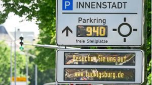Das bisherige Parkleitsystem in Ludwigsburg  soll verbessert werden. Foto: Simon / Granville