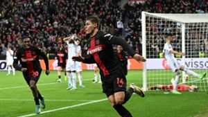 Mit zwei Last-Minute-Toren Leverkusens Matchwinner gegen Karabach Agdam: Patrik Schick. Foto: Federico Gambarini/dpa