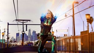Ihre Fähigkeiten sind gefragt: Brie Larson als Superheldin Captain Marvel Foto: Verleih