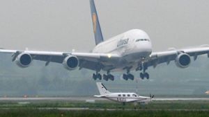 Der A380 war ein sehr seltener Besucher
