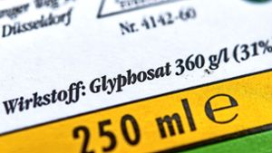 Glyphosat ist vor allem unter dem Markennamen „Roundup“ bekannt. Foto: Archiv (dpa)