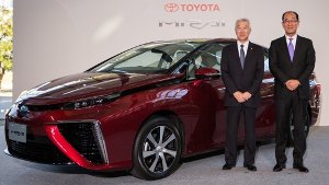 Das neue Brennstoffzellenauto Mirai von Toyota kommt bereits am 15. Dezember auf den Markt. Foto: dpa