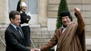 Nicolas Sarkozy soll Wahlkampfspenden aus Muammar al-Gaddafis Libyen erhalten haben. Foto: EPA