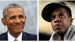 Haben eine ganz besondere Verbindung: Ex-US-Präsident Barack Obama und Rapper Jay-Z. Foto: dpa-Zentralbild
