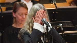 Patti Smith war fast zu aufgeregt, um zu singen. Foto: AFP