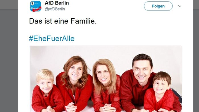 AfD wird auf Twitter für Familienbild verspottet