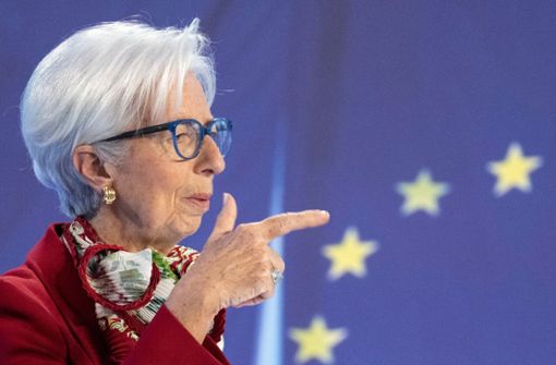 War das der letzte Zinsschritt? EZB-Präsidentin Christine Lagarde lässt sich nicht in die Karten schauen. Foto: dpa/Boris Roessler