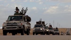 Auf dem Weg nach Tripolis? – ein Videobild von Milizen, die unter dem Befehl des libyschen Generals Chalifa Haftar stehen, der den Osten des Landes kontrolliert Foto: LNA War Information Division