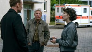 Nina Rubin (Meret Becker) und Robert Karow (Mark Waschke, li.) im aktuellen „Tatort“ aus Berlin. Foto: rbb/Stefan Erhard