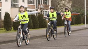 Die Radfahrausbildung führt die Polizei in Zusammenarbeit mit der Verkehrswacht durch. Foto: Verkehrswacht