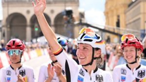 Lisa Brennauer nach ihrem letzten Rennen bei den European Championships in München: Auch nach der aktiven Karriere hat die Olympiasiegerin im Radsport viel vor. Foto: dpa/Marius Becker
