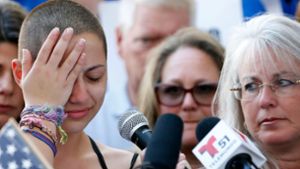 Leidenschaftliches Plädoyer für weniger Waffen: Emma Gonzalez nach dem Massaker von Parkland. Foto: AFP