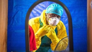 Auch im Jahr 2015 wird Westafrika vom Ebola-Virus heimgesucht werden: Nach Angaben der Weltgesundheitsorganisation (WHO) sind an der Epidemie 7518 Menschen gestorben und 19 340 Menschen erkrankt Quelle: Unbekannt