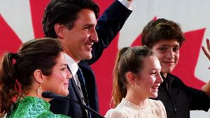 Justin Trudeau mit Sohn in 