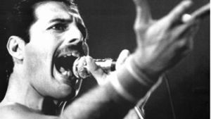 Viel zu früh verstorben: Freddie Mercury, Leadsänger der britischen Band Queen, bei einem Konzert im September 1984. Foto: dpa/dpa