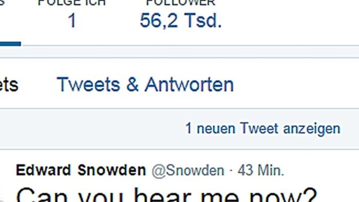 Edward Snowden twittert jetzt