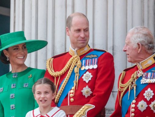 Sie bilden das Zentrum der Monarchie: Prinzessin Kate, Prinz William und König Charles. Foto: imago/Avalon.red