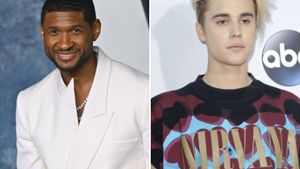 Usher (li.) wollte Justin Biebers Unterstützung auf der Bühne bei der Halbzeit-Show beim Super Bowl. Foto: 2023 Featureflash Photo Agency/Shutterstock.com / IMAGO/Pond5 Images
