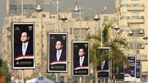 Abdel Fattah al-Sisi dominiert den Wahlkampf. Die Opposition wird in Ägypten systematisch ausgeschalten. Foto: IMAGO/Photo News/IMAGO/Philip Reynaers