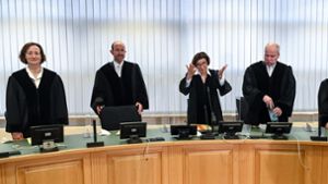 Das Gericht vor der Verkündung des Urteils. Foto: dpa/Hendrik Schmidt
