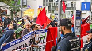 Bei einer Veranstaltung mit der AfD-Chefin Alice Weidel in Ludwigsburg gab es 2017 eine Kundgebung von Gegnern – nun ist Ähnliches in Bietigheim geplant. Foto: factum/Archiv