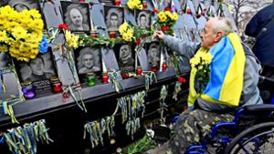 Fünf Jahre nach dem Maidan-Aufstand betrauern viele Ukrainer die damals Gestorbenen. Von der Entwicklung des Landes sind die meisten zutiefst enttäuscht. Foto: AFP