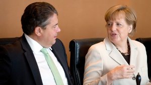 Kanzlerin Angela Merkel (CDU) und Vizekanzler Sigmar Gabriel (SPD) Foto: dpa