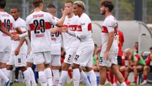 Freude bei den Spielern des VfB Stuttgart Foto: Pressefoto Baumann/Julia Rahn