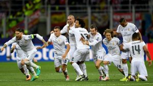Die Spieler von Real Madrid feiern ihren Sieg in der Champions League. Foto: Getty Images Europe