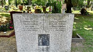 Der verwitterte Grabstein der von Wiesenhüttens auf dem Fangelsbachfriedhof. Foto: /jse