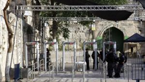 Die Metalldetektoren an den Zugängen zum Tempelberg in Jerusalem sind höchst umstritten. Foto: AP
