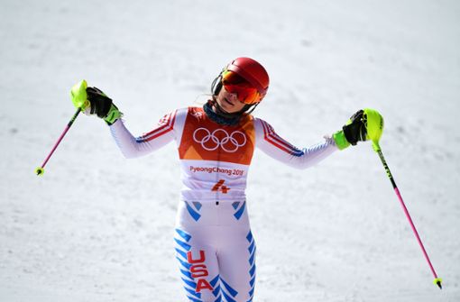 US-Skirennläuferin Mikaela Shiffrin muss sich im Slalom mit Platz vier begnügen. Foto: AFP